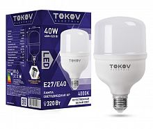 Лампа светодиодная 40Вт HP 4000К Е40/Е27 176-264В TOKOV ELECTRIC TKE-HP-E40/E27-40-4K в Максэлектро