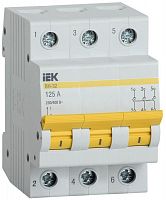 Выключатель нагрузки (мини-рубильник) ВН-32 3Р 125А IEK MNV10-3-125 в Максэлектро