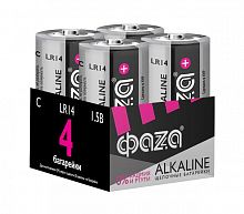 Элемент питания алкалиновый C/LR14 1.5В Alkaline Pack-4 (уп.4шт) ФАZА 5033160 в Максэлектро
