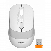 Мышь A4Tech Fstyler FG10S белый/серый оптическая (2000dpi) silent беспроводная USB для ноутбука (4bu в Максэлектро