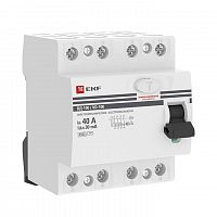 Выключатель дифференциального тока (УЗО) 4п 40А 30мА тип AC ВД-100 (электромех.) PROxima EKF elcb-4-40-30-em-pro в Максэлектро