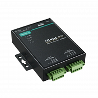 NPort 5230-T 2-портовый преобразователь RS-232 + RS-422/485 в Ethernet с расширенным диапазоном температур в Максэлектро