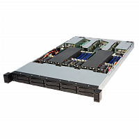 Серверная платформа Аквариус T50 D110CF, 1U, до двух процессоров Intel Xeon Scalable Gen 2, DDR4, 10x2.5", 2xM.2, 1x1000Base-T, резервируемый БП в Максэлектро