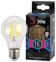 Лампа светодиодная филаментная F-LED-15W-840-E27 15Вт A60 грушевидная 4000К нейтр. бел. E27 Эра Б0046983 в Максэлектро