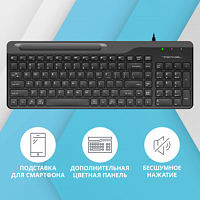 Клавиатура A4Tech Fstyler FK25 черный/серый USB slim в Максэлектро