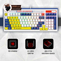 Клавиатура A4Tech Bloody B950 механическая синий/белый USB for gamer LED (B950) в Максэлектро