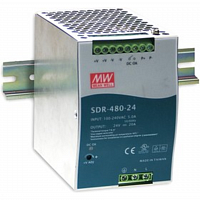 SDR-480-24 Мощный блок питания на DIN-рейку, 24В, 20А, 480Вт Mean Well в Максэлектро