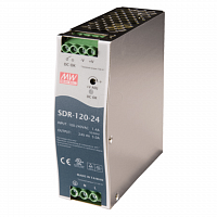 SDR-120-24 Блок питания на DIN-рейку, 24В, 5А, 120Вт Mean Well в Максэлектро
