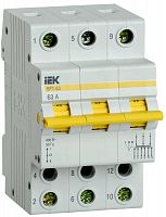 Выключатель-разъединитель трехпозиционный 3п ВРТ-63 63А IEK MPR10-3-063 в Максэлектро