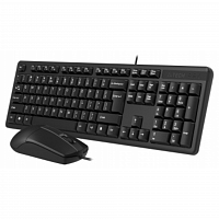 Клавиатура + мышь A4Tech KK-3330S клав:черный мышь:черный USB (KK-3330S USB (BLACK)) в Максэлектро