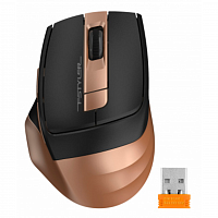 Мышь A4Tech Fstyler FG35 бронзовый/черный оптическая (2000dpi) беспроводная USB (6but) в Максэлектро
