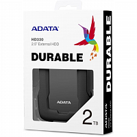 Жесткий диск A-Data USB 3.0 2Tb AHD330-2TU31-CBK HD330 DashDrive Durable 2.5" черный в Максэлектро