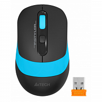 Мышь A4Tech Fstyler FG10 черный/синий оптическая (2000dpi) беспроводная USB (4but) в Максэлектро