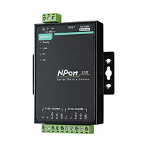 NPort 5232-T 2-портовый асинхронный сервер RS-422/485 в Ethernet с расширенным диапазоном температур MOXA в Максэлектро