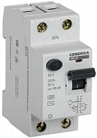 Выключатель дифференциального тока (УЗО) 2п 50А 100мА тип AC ВД1-63 GENERICA MDV15-2-050-100 в Максэлектро