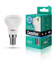 Лампа светодиодная LED6 R50/845/E14 6Вт рефлектор матовая 4500К бел. E14 480лм 170-265В Camelion 11659 в Максэлектро