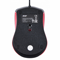 Мышь Acer OMW012 черный/красный оптическая (1200dpi) USB (3but) в Максэлектро