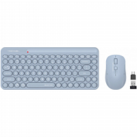 Клавиатура + мышь A4Tech Fstyler FG3200 Air клав:синий мышь:синий USB беспроводная slim Multimedia в Максэлектро