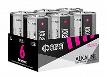 Элемент питания алкалиновый D/LR20 1.5В Alkaline Pack-6 (уп.6шт) ФАZА 5030633 в Максэлектро
