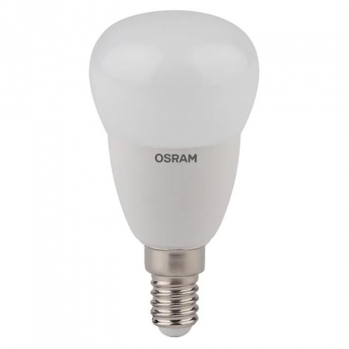 Лампа светодиодная LED Star Classic P 40 5W/827 5Вт шар матовая 2700К тепл. бел. E14 470лм 220-240В пластик. OSRAM 4052899971615 в Максэлектро