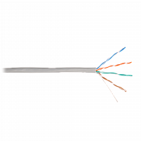 Кабель NIKOLAN U/UTP 4 пары, Кат.5e (Класс D), тест по ISO/IEC, 100МГц, одножильный, BC (чистая медь), 24AWG (0,50мм), внутренний, PVC нг(А), серый, 3 в Максэлектро