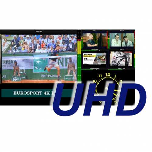 MultiScreen инструментальный контроль и визуализация ТВ каналов в HEVC в том числе UHD/4K разрешения (1 канал) в Максэлектро