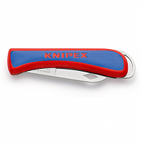 Нож электрика складной, лезвие изготовлено в Золингене, длина лезвия 80 мм, L-120 мм, рукоятка из ударопрочного пластика, страх. крепл. KN-162050SB в Максэлектро