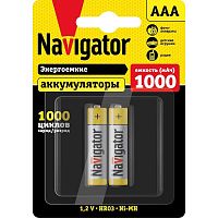 Аккумулятор AAA/HR03 94 462 NHR-1000-HR03-BP2 (блист.2шт) Navigator 94462 в Максэлектро