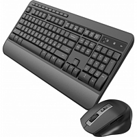 Клавиатура + мышь Оклик S290W клав:черный мышь:черный USB беспроводная Multimedia (351701) в Максэлектро