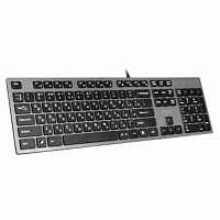 Клавиатура A4Tech KV-300H серый/черный USB slim в Максэлектро