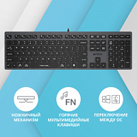 Клавиатура A4Tech Fstyler FX50 серый USB slim Multimedia (FX50 GREY) в Максэлектро
