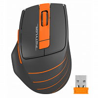 Мышь A4Tech Fstyler FG30S серый/оранжевый оптическая (2000dpi) silent беспроводная USB (6but) в Максэлектро