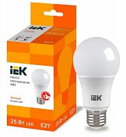 Лампа светодиодная 25Вт A80 грушевидная 3000К тепл. бел. E27 230В IEK LLE-A80-25-230-30-E27 в Максэлектро
