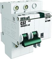 Выключатель автоматический дифференциального тока 2п C 10А 30мА тип AC 4.5кА ДИФ-101 4.5мод. DEKraft 15002DEK в Максэлектро