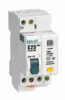 Выключатель автоматический дифференциального тока 2п (1P+N) C 25А 30мА тип AC 4.5кА ДИФ-102 2мод. DEKraft 16005DEK в Максэлектро