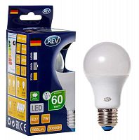 Лампа светодиодная LED-A60 7Вт грушевидная 4000К нейтр. бел. E27 560лм 180-240В REV 32265 8 в Максэлектро