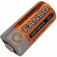 CR123A, Li-MnO2 батарея типоразмера 123A номинальным напряжением 3 В ёмкостью 1.5 Ач стандарт выводы Траб: -40...85 °C, FANSO в Максэлектро