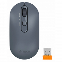 Мышь A4Tech Fstyler FG20 пепельный/синий оптическая (2000dpi) беспроводная USB для ноутбука (4but) в Максэлектро