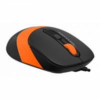 Мышь A4Tech Fstyler FM10 черный/оранжевый оптическая (1600dpi) USB (4but) в Максэлектро
