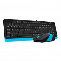 Клавиатура + мышь A4Tech Fstyler F1010 клав:черный/синий мышь:черный/синий USB Multimedia (F1010 BLU в Максэлектро