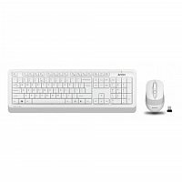 Клавиатура + мышь A4Tech Fstyler FG1010 клав:белый/серый мышь:белый/серый USB беспроводная Multimedi в Максэлектро