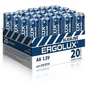 Элемент питания алкалиновый AA/LR6 1.5В Alkaline BP-20 ПРОМО (уп.20шт) Ergolux 14675 в Максэлектро