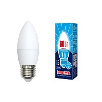 Лампа светодиодная LED-C37-7W/NW/E27/FR/NR Norma 7Вт матовая E27 (упак. картон) Volpe UL-00003798 в Максэлектро