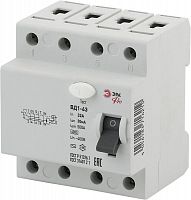 Выключатель дифференциального тока (УЗО) 3P+N 32А 30мА ВД1-63 Pro NO-902-40 ЭРА Б0031885 в Максэлектро
