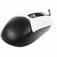 Мышь A4Tech Fstyler FM12 Panda белый/черный оптическая (1200dpi) USB (3but) в Максэлектро