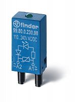 Модуль индикации и защиты LED + диод ( + A1) 6...24В DC зел. FINDER 9980902499 в Максэлектро