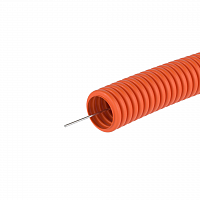 Труба гофрированная ПНД гибкая тяжелая d32мм с протяжкой оранж. (уп.25м) DKC 71532 в Максэлектро
