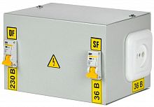 Ящик с понижающим трансформатором ЯТП 0.25 220/36В (2 авт. выкл.) IEK MTT12-036-0250 в Максэлектро