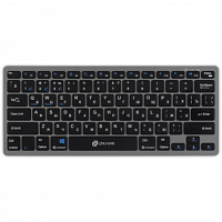 Клавиатура Оклик 835S серый/черный USB беспроводная BT/Radio slim Multimedia (1696467) в Максэлектро