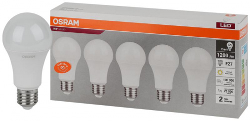 Лампа светодиодная LED Value LVCLA125 15SW/830 15Вт грушевидная матовая E27 230В 2х5 RU (уп.5шт) OSRAM 4058075577800 в Максэлектро